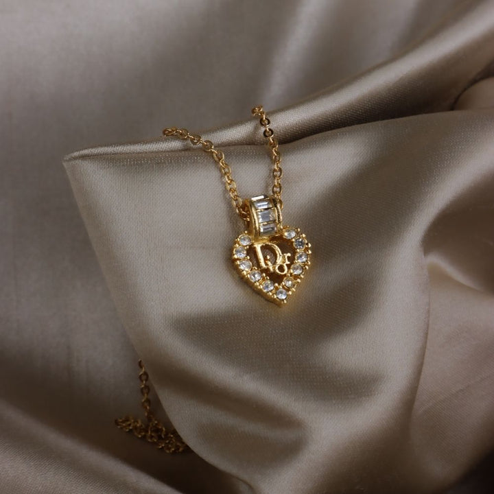 CHRISTIAN DIOR 心型經典項鏈 | 未使用級美品|原盒 - Vintasy項鏈