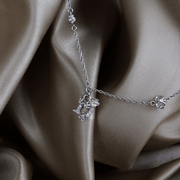 CHRISTIAN DIOR 粉紅閃石吊墜項鏈連耳環 |未使用品附原盒 - Vintasy項鏈