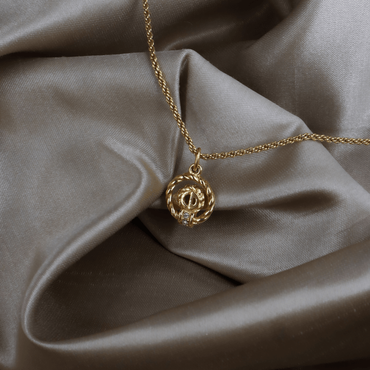 CHRISTIAN DIOR 麻花閃石吊墜項鏈 |簡約小吊墜 - Vintasy項鏈