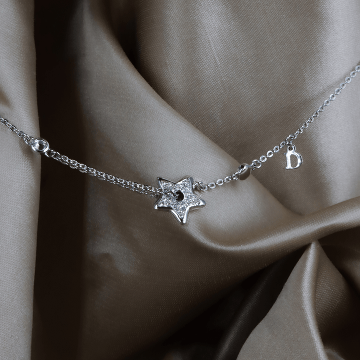 CHRISTIAN DIOR 星閃閃吊墜閃石項鏈 - Vintasy