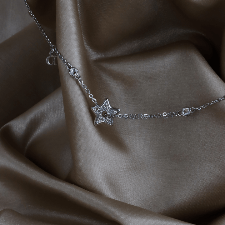 CHRISTIAN DIOR 星閃閃吊墜閃石項鏈 - Vintasy