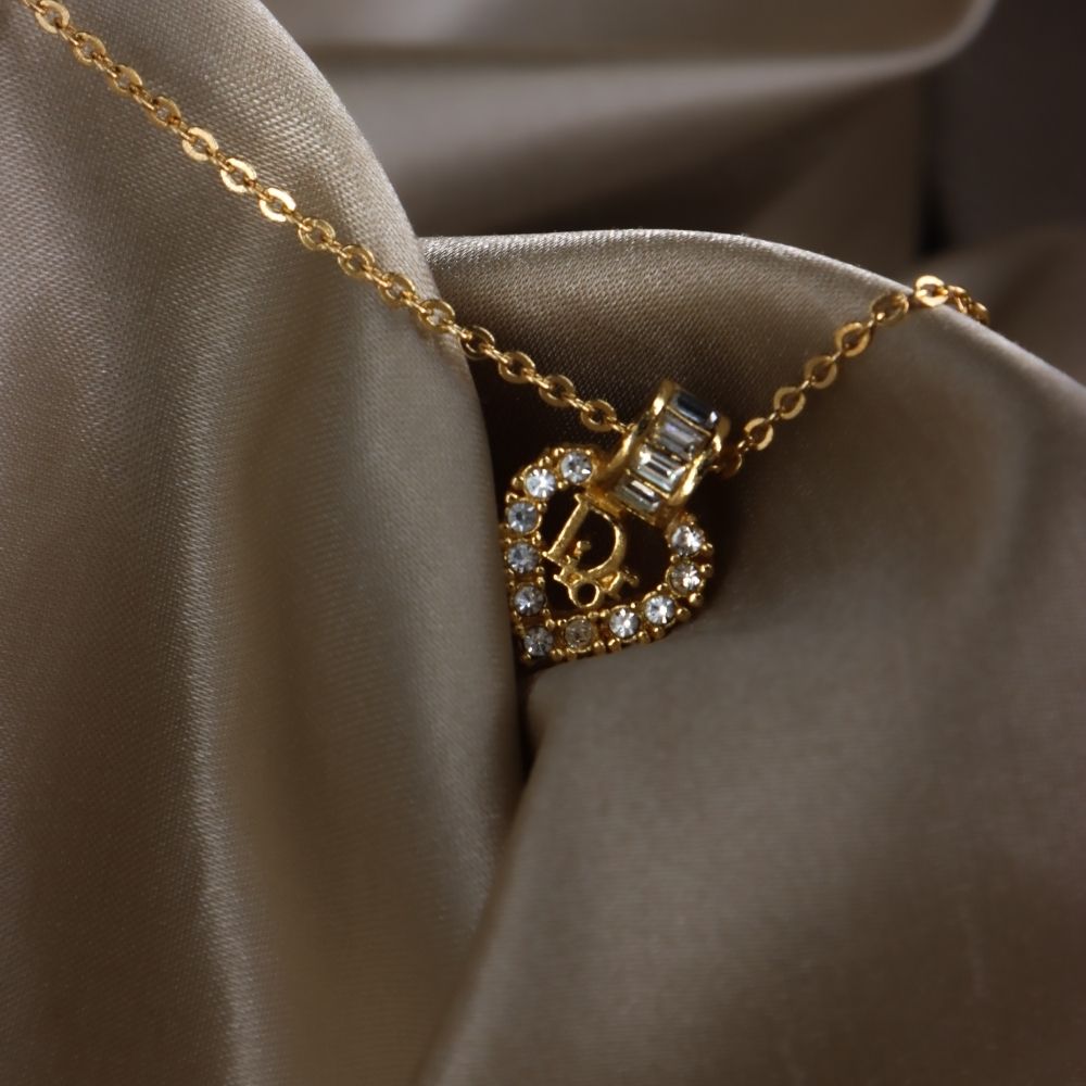 CHRISTIAN DIOR 心型經典項鏈 | 未使用級美品|原盒 - Vintasy項鏈