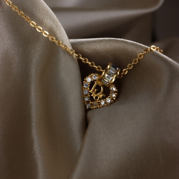 CHRISTIAN DIOR 心型經典項鏈 | 未使用級美品|原盒 - Vintasy項鏈