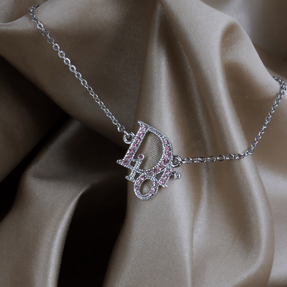 CHRISTIAN DIOR 粉紅閃石吊墜手鏈 | 熱賣手鏈第一位! |未使用連原盒 - Vintasy項鏈