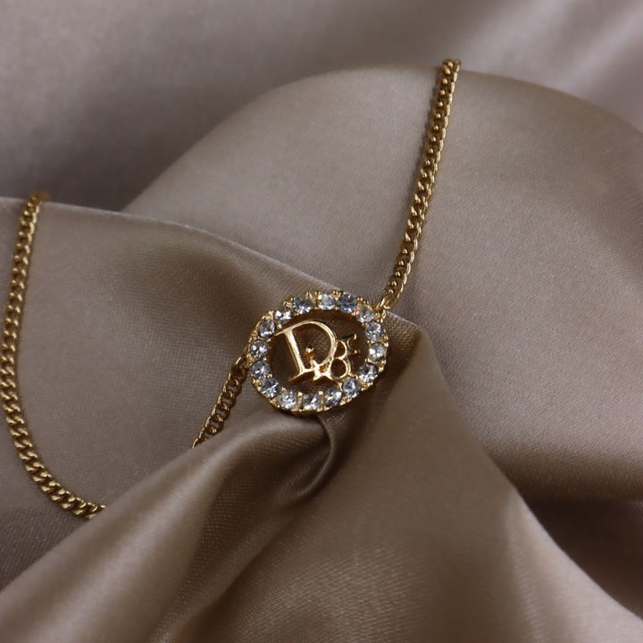 CHRISTIAN DIOR 圓型閃石項鏈| 經典款式 - Vintasy項鏈