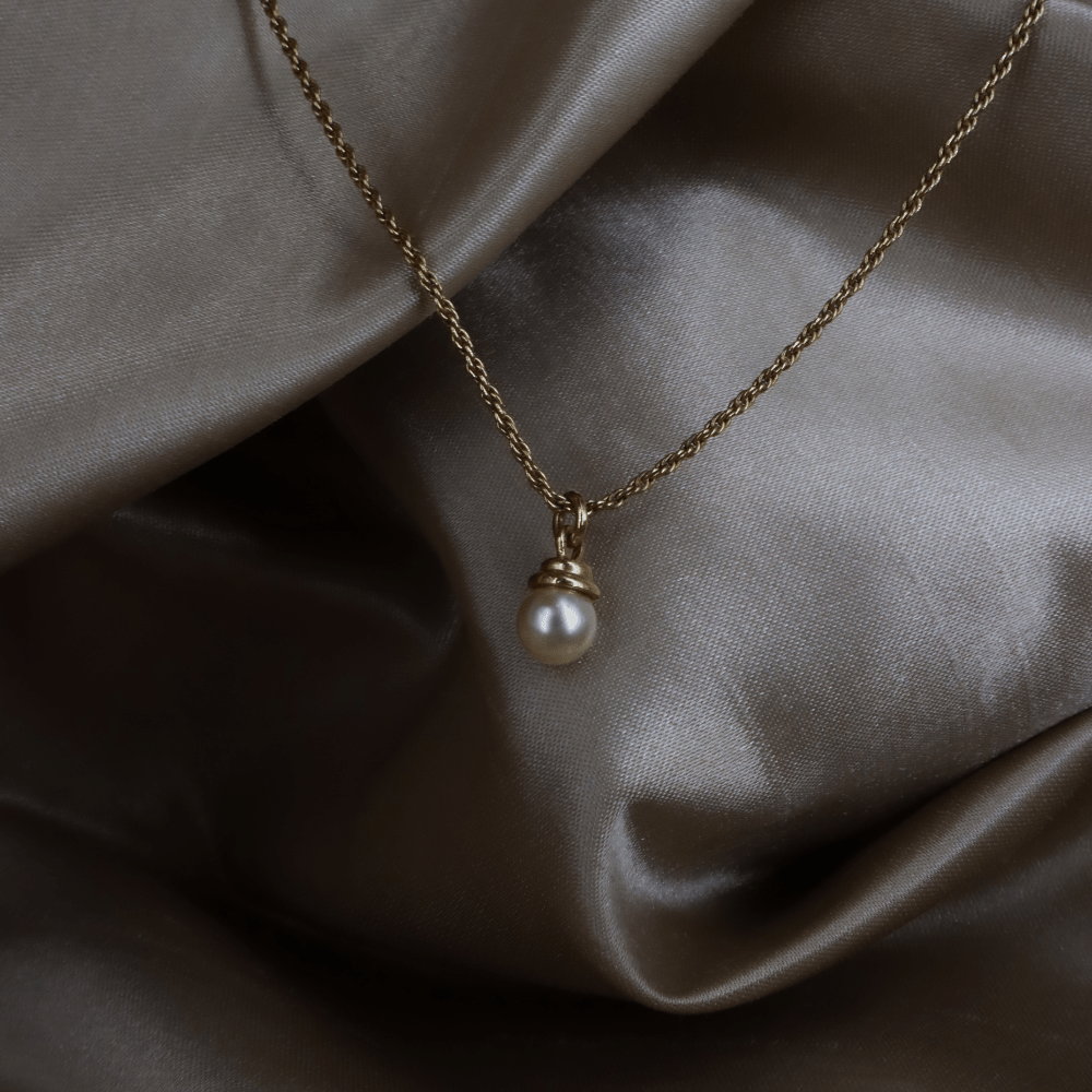 CHRISTIAN DIOR 珍珠吊墜項鏈 - Vintasy