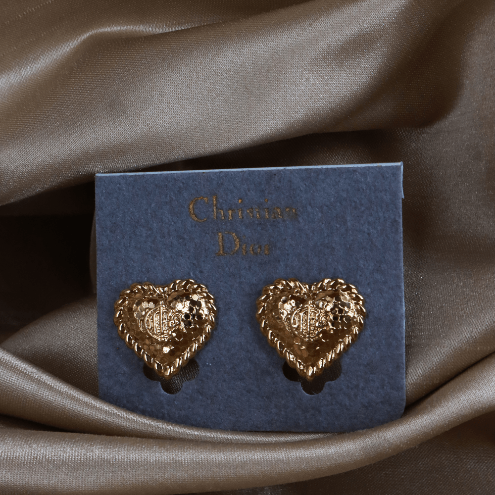 CHRISTIAN DIOR 絕版心型馬車耳夾|未使用品 |附原盒 - Vintasy耳夾