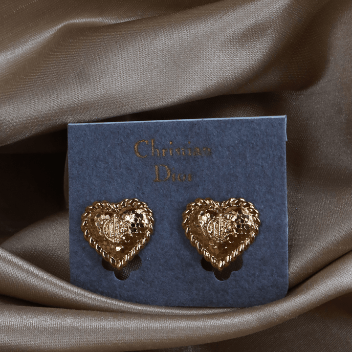 CHRISTIAN DIOR 絕版心型馬車耳夾|未使用品 |附原盒 - Vintasy耳夾