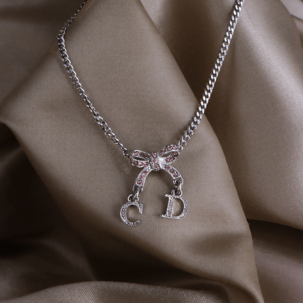 DIOR CD蝴蝶結閃石手鏈 |極罕00年代之選 - Vintasy項鏈