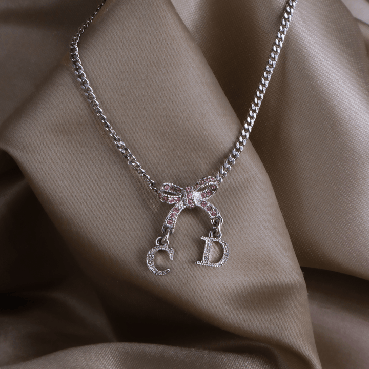 DIOR CD蝴蝶結閃石手鏈 |極罕00年代之選 - Vintasy項鏈