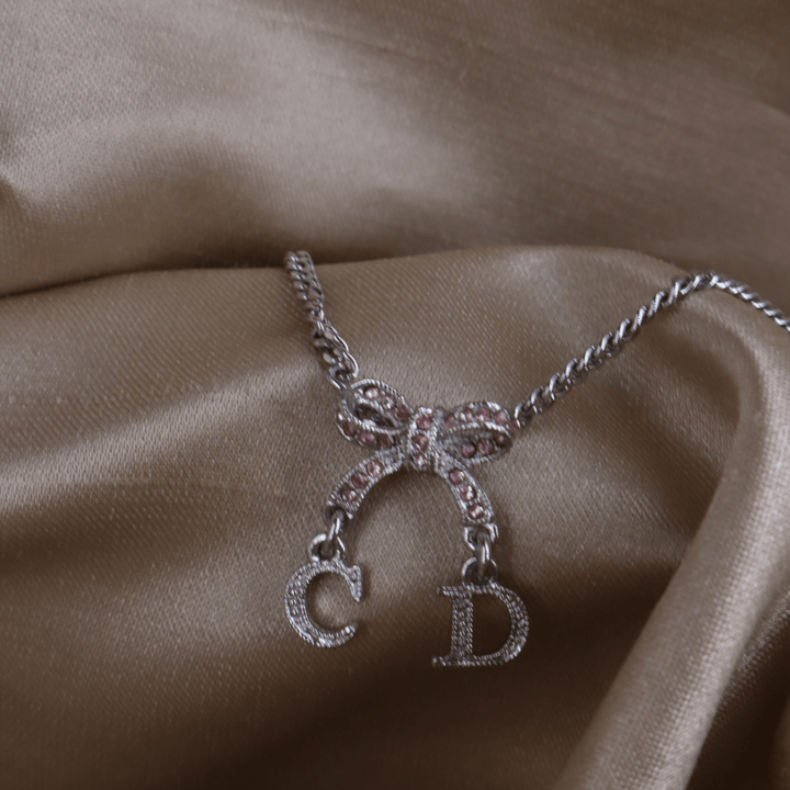 DIOR CD蝴蝶結閃石手鏈 |極罕00年代之選 - Vintasy項鏈