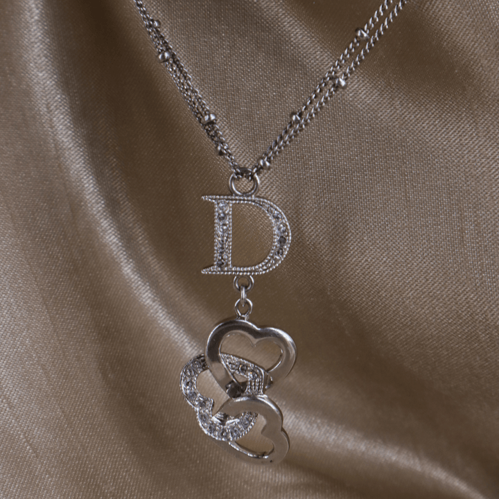 DIOR 心心相扣multi layer 閃石項鏈 - Vintasy