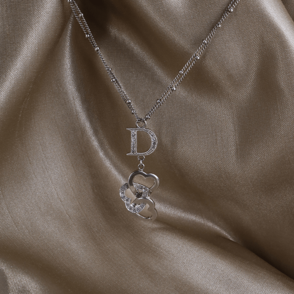DIOR 心心相扣multi layer 閃石項鏈 - Vintasy