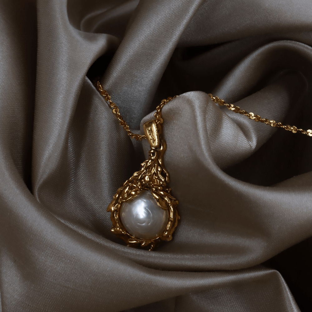 YSL 1990s 珍珠吊墜項鏈 | SAINT LAURENT PARIS - Vintasy
