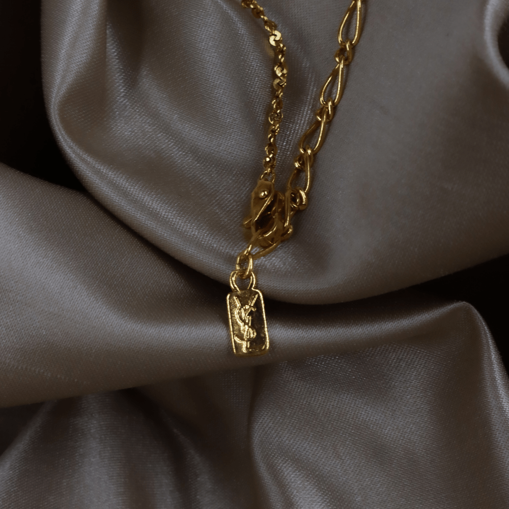 YSL 1990s 珍珠吊墜項鏈 | SAINT LAURENT PARIS - Vintasy