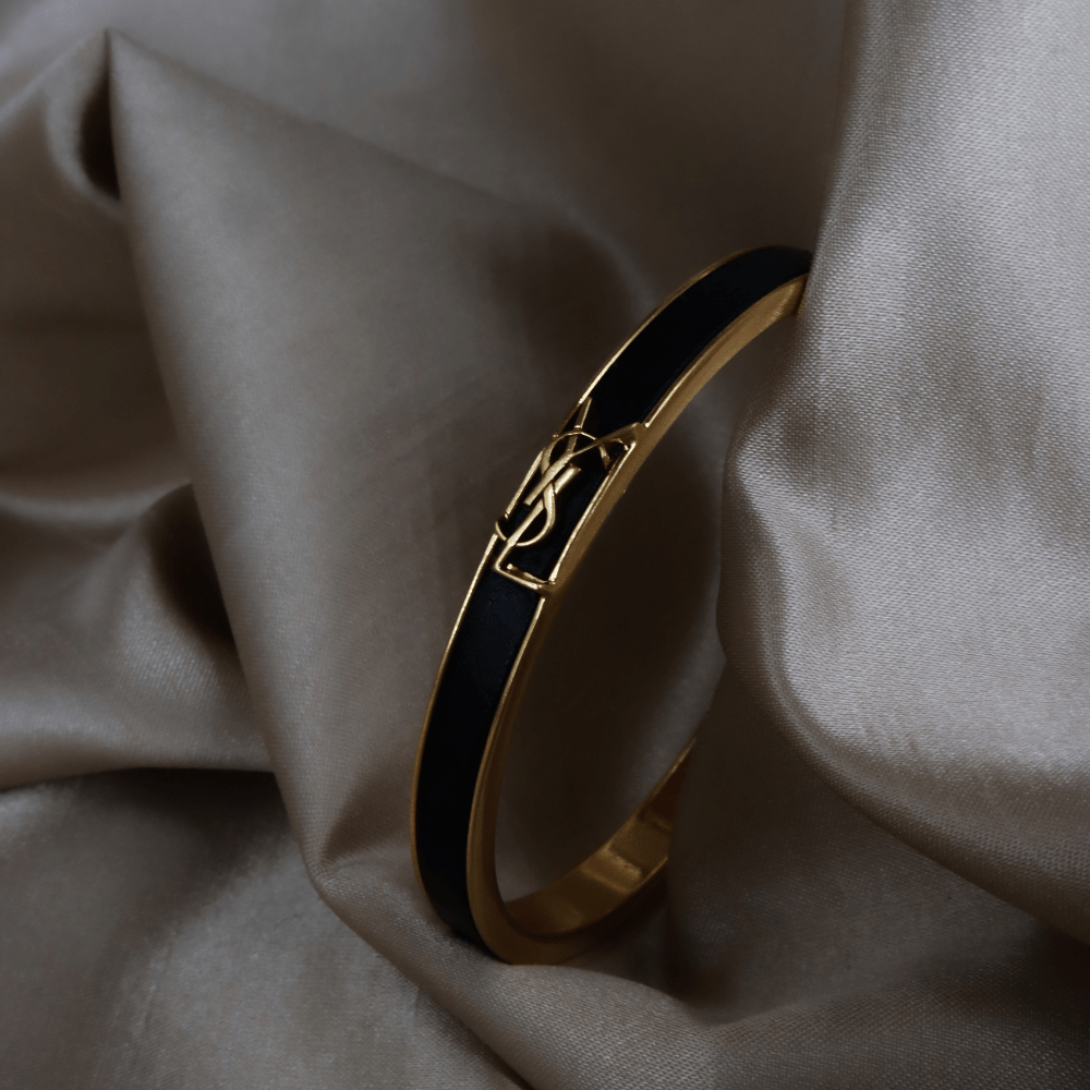 YSL Logo 皮手鐲 | SAINT LAURENT PARIS |時款 - Vintasy