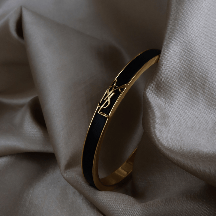 YSL Logo 皮手鐲 | SAINT LAURENT PARIS |時款 - Vintasy