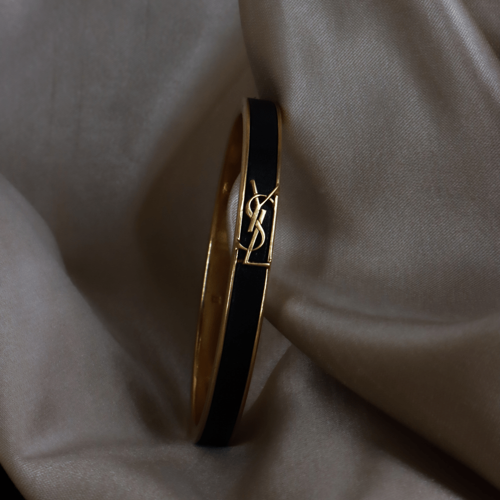 YSL Logo 皮手鐲 | SAINT LAURENT PARIS |時款 - Vintasy