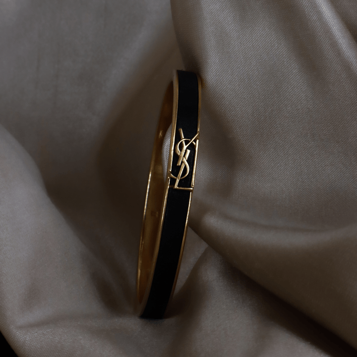 YSL Logo 皮手鐲 | SAINT LAURENT PARIS |時款 - Vintasy