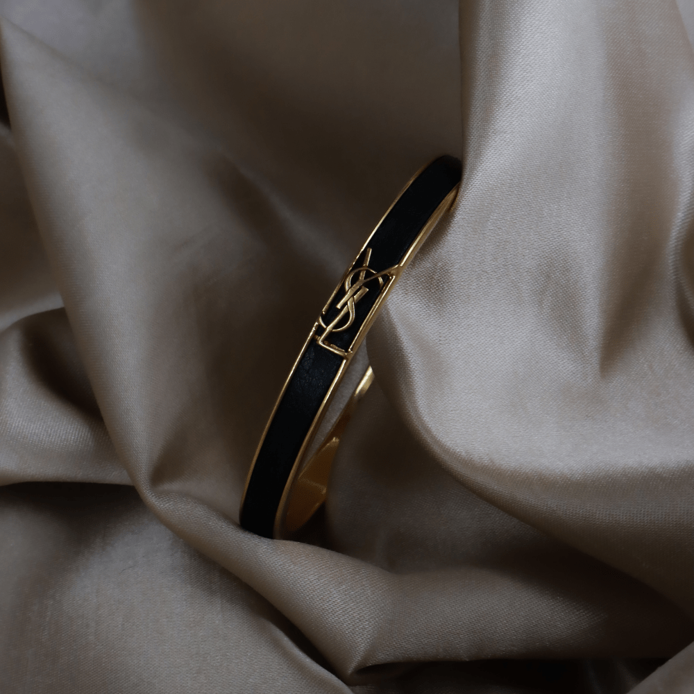 YSL Logo 皮手鐲 | SAINT LAURENT PARIS |時款 - Vintasy