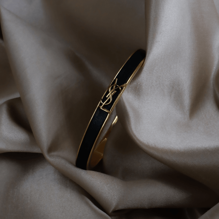 YSL Logo 皮手鐲 | SAINT LAURENT PARIS |時款 - Vintasy