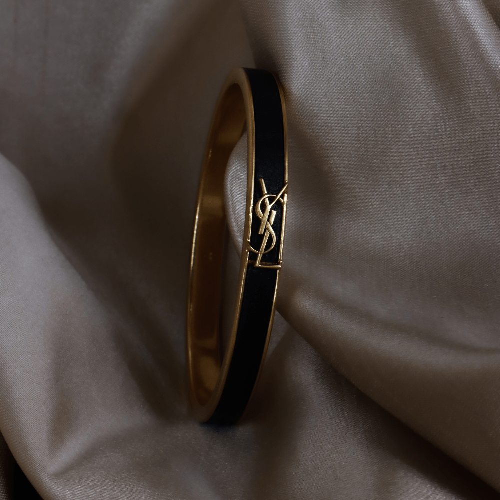 YSL Logo 皮手鐲 | SAINT LAURENT PARIS |時款 - Vintasy