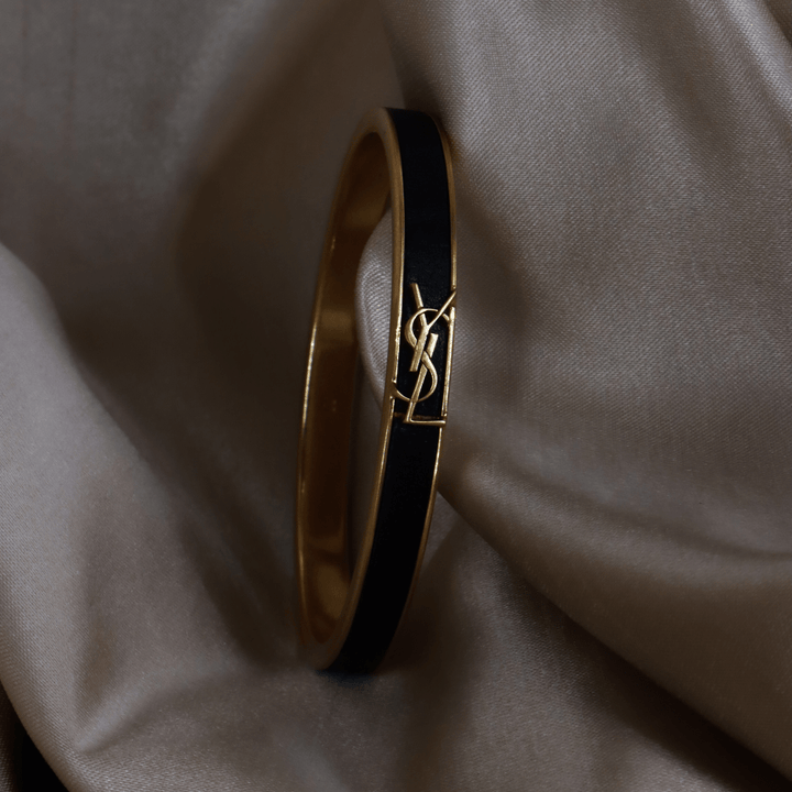 YSL Logo 皮手鐲 | SAINT LAURENT PARIS |時款 - Vintasy