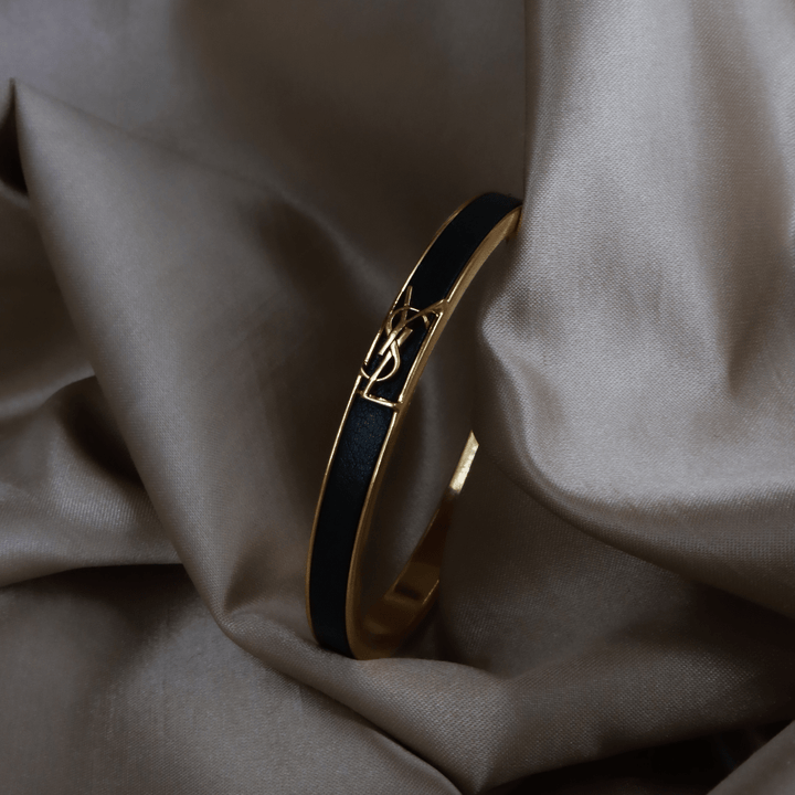 YSL Logo 皮手鐲 | SAINT LAURENT PARIS |時款 - Vintasy