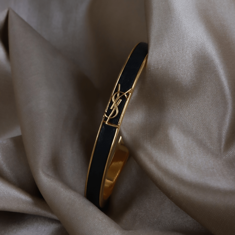 YSL Logo 皮手鐲 | SAINT LAURENT PARIS |時款 - Vintasy