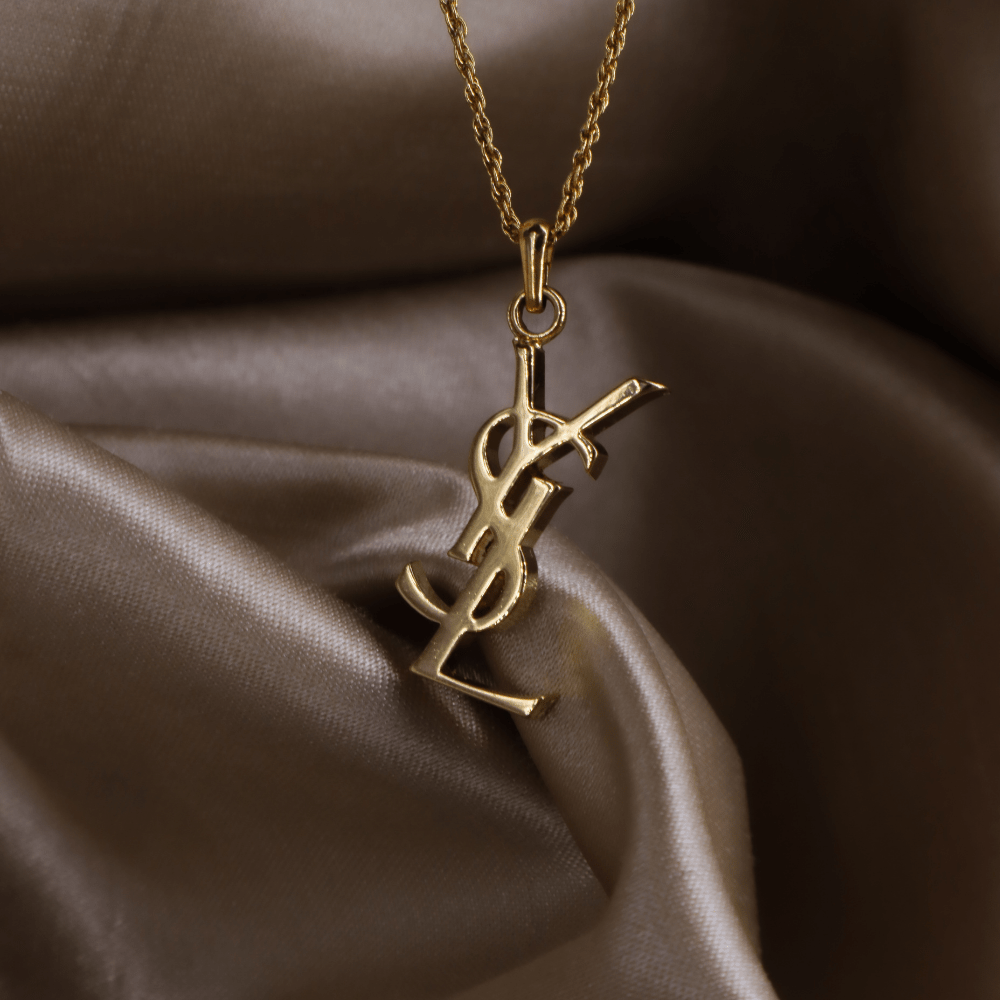 S*様 【正規 未使用】YVES SAINT LAURENT金色ロゴ/ネックレス YSL Logo Pendant Necklace | SAINT LAURENT PARIS Unused and