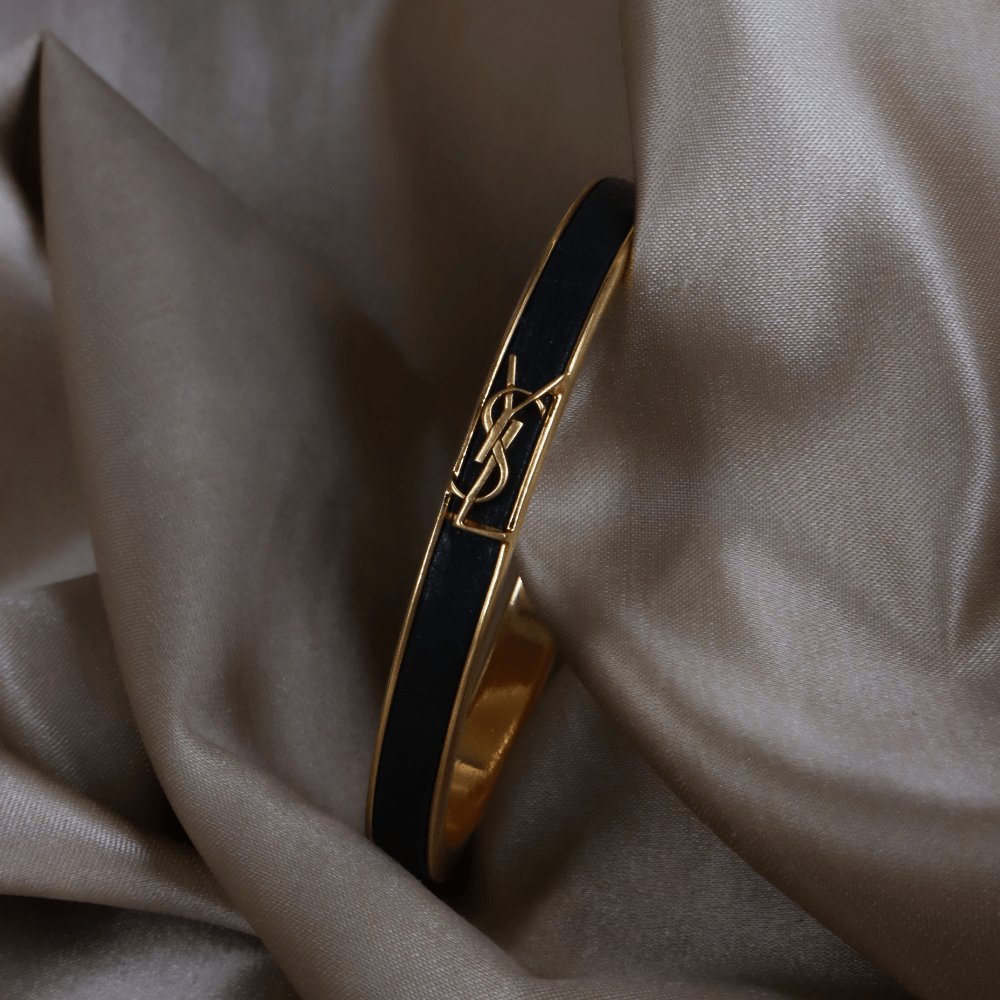 YSL Logo 皮手鐲 | SAINT LAURENT PARIS |時款 - Vintasy