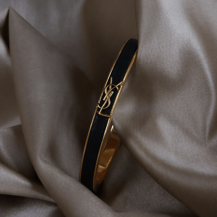 YSL Logo 皮手鐲 | SAINT LAURENT PARIS |時款 - Vintasy
