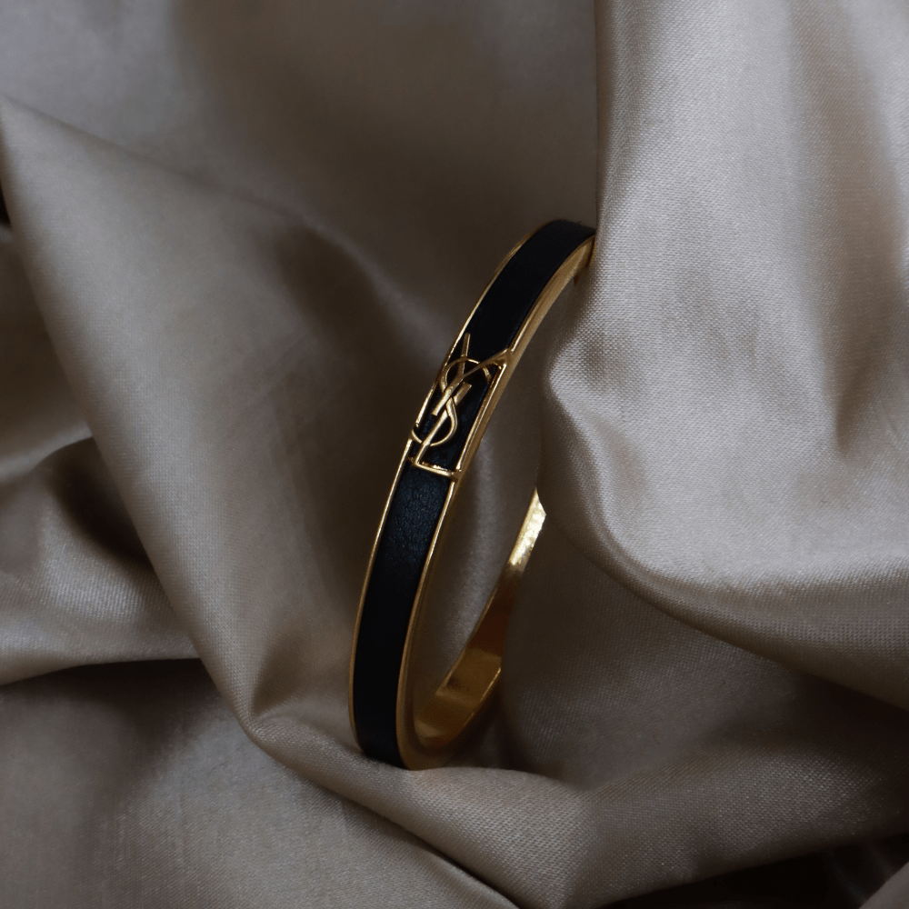 YSL Logo 皮手鐲 | SAINT LAURENT PARIS |時款 - Vintasy