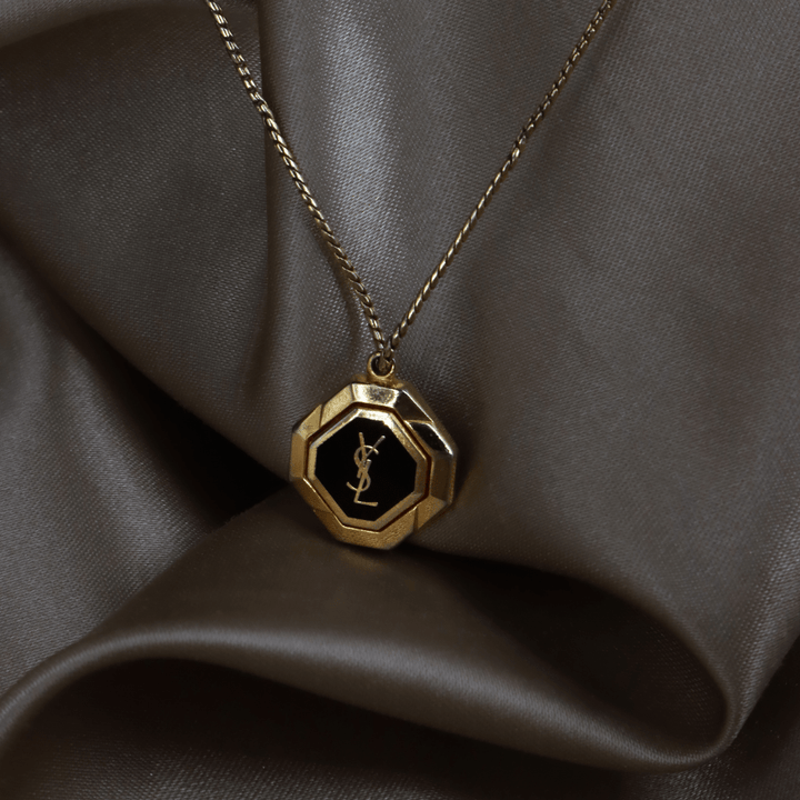 YSL Logo 吊墜項鏈 | SAINT LAURENT PARIS - Vintasy