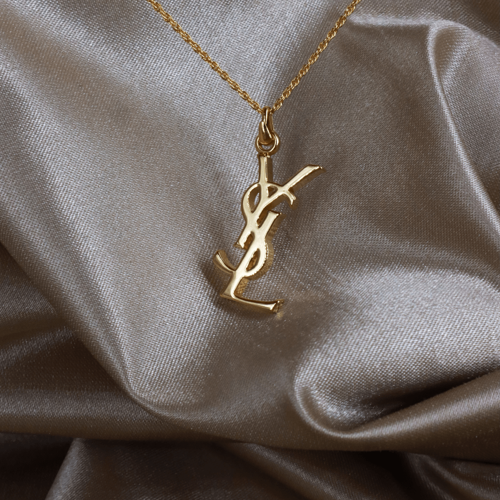 YSL Logo 吊墜項鏈 | SAINT LAURENT PARIS - Vintasy