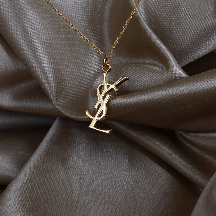 YSL Logo 吊墜項鏈 | SAINT LAURENT PARIS - Vintasy