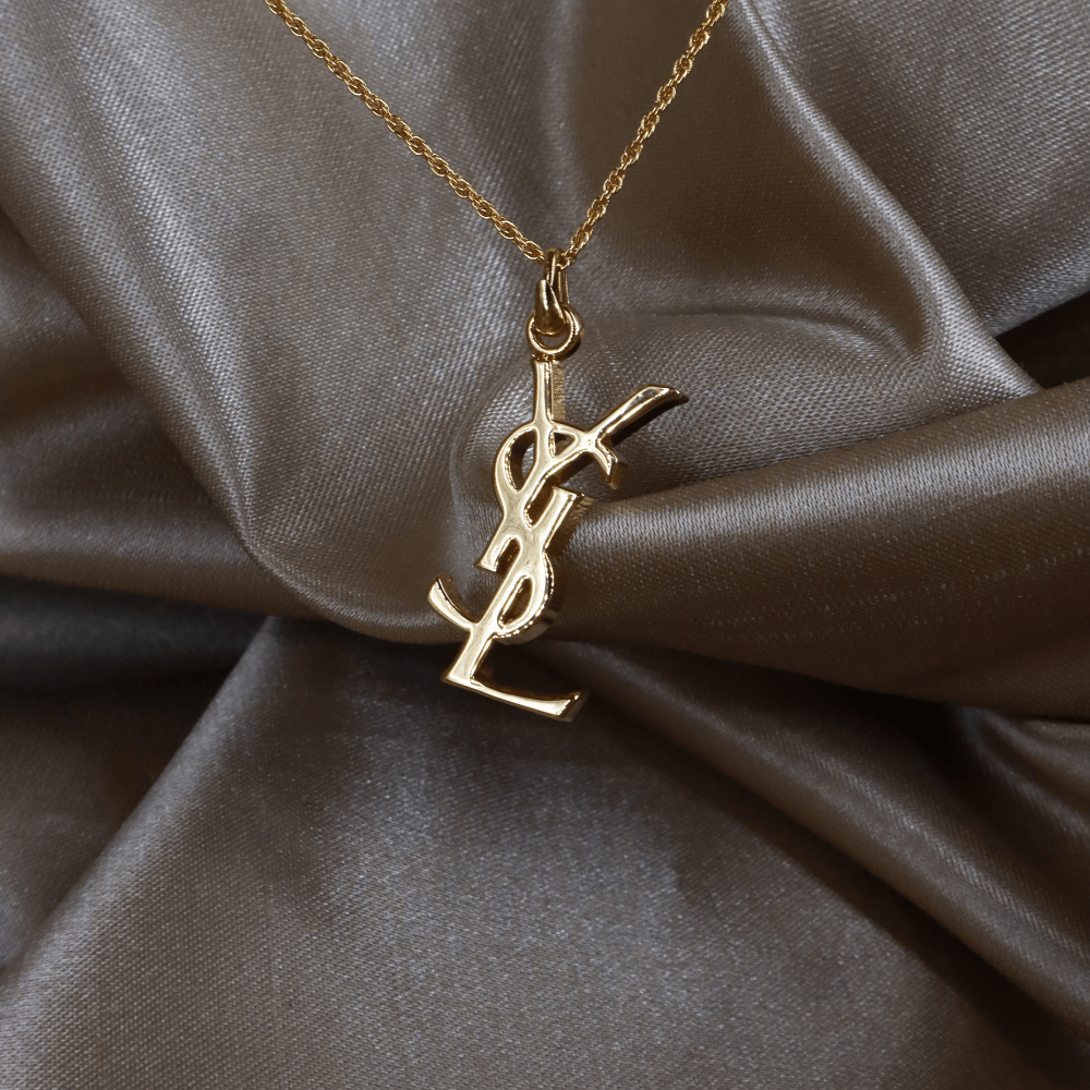 YSL Logo 吊墜項鏈 | SAINT LAURENT PARIS - Vintasy