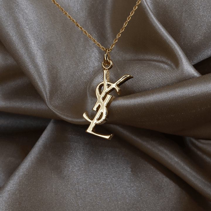 YSL Logo 吊墜項鏈 | SAINT LAURENT PARIS - Vintasy