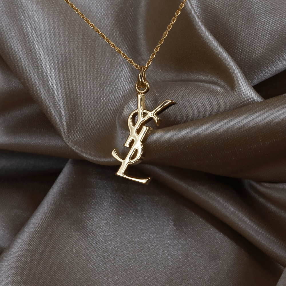 YSL Logo 吊墜項鏈 | SAINT LAURENT PARIS - Vintasy