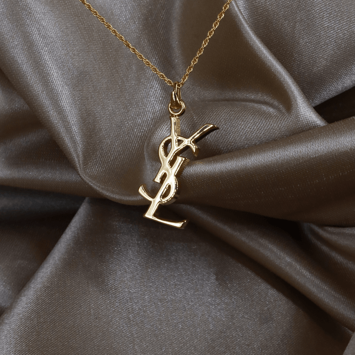 YSL Logo 吊墜項鏈 | SAINT LAURENT PARIS - Vintasy