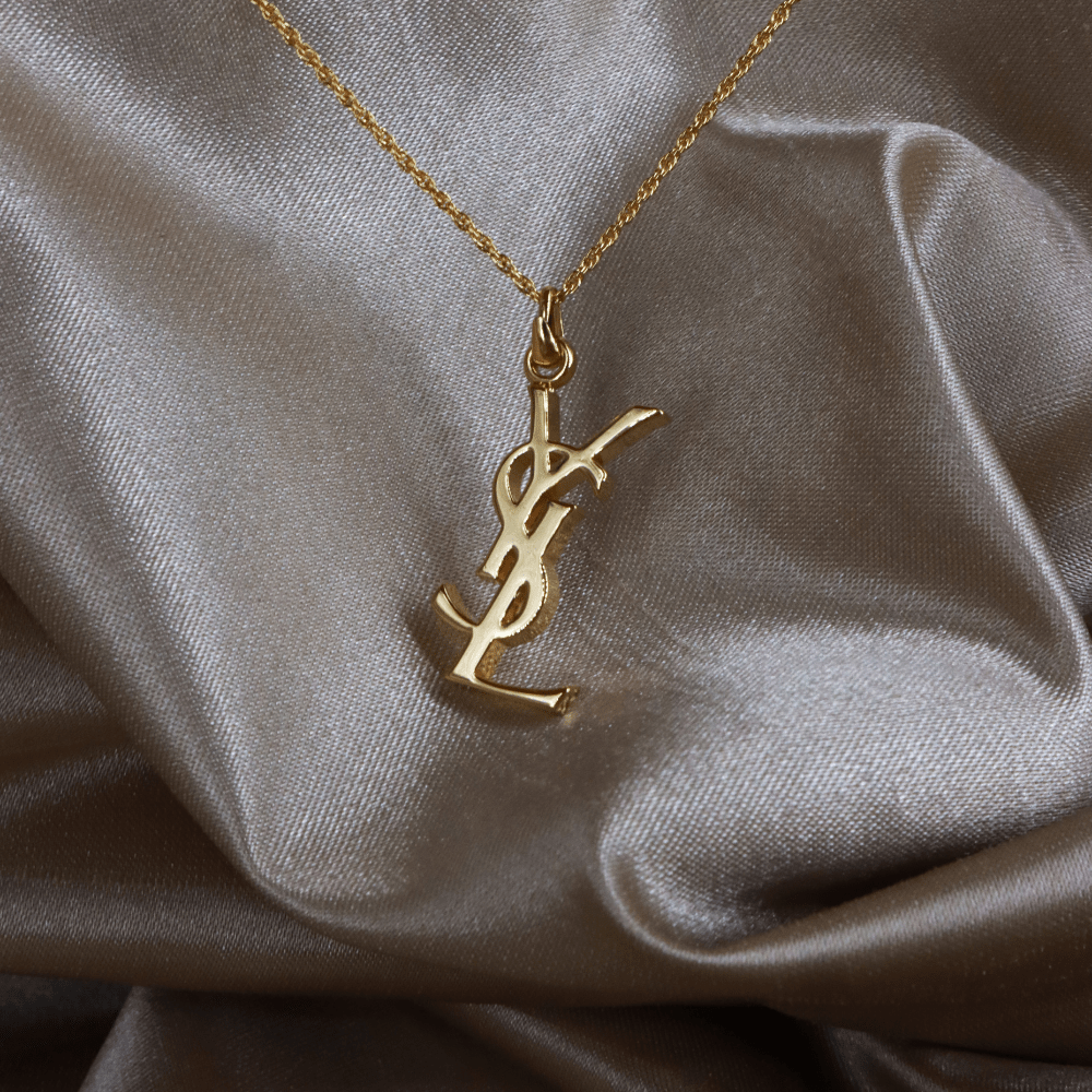 YSL Logo 吊墜項鏈 | SAINT LAURENT PARIS - Vintasy