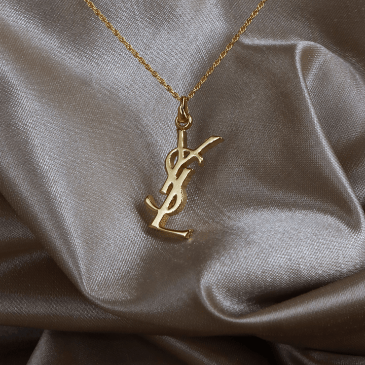 YSL Logo 吊墜項鏈 | SAINT LAURENT PARIS - Vintasy