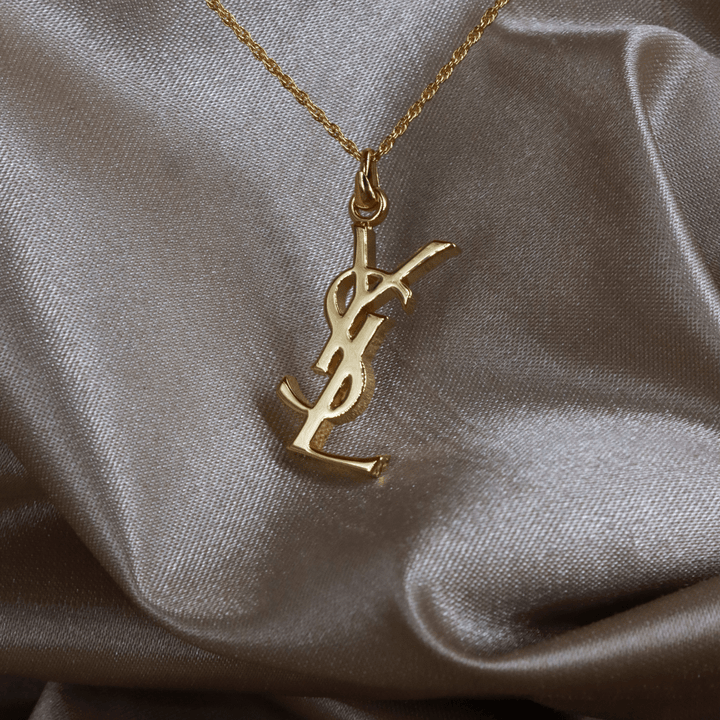 YSL Logo 吊墜項鏈 | SAINT LAURENT PARIS - Vintasy
