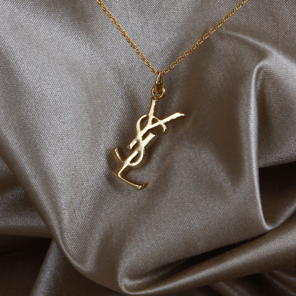 YSL Logo 吊墜項鏈 | SAINT LAURENT PARIS - Vintasy