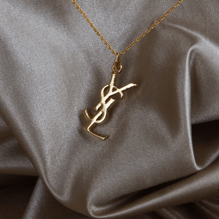YSL Logo 吊墜項鏈 | SAINT LAURENT PARIS - Vintasy