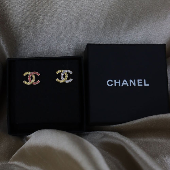 CHANEL 雙色閃石耳環|近年熱賣款 - Vintasy