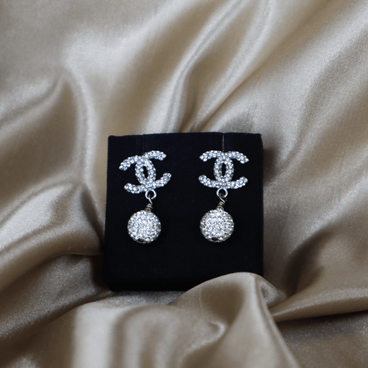 CHANEL 閃石吊墜耳環 | 罕見未使用品 - Vintasy項鏈