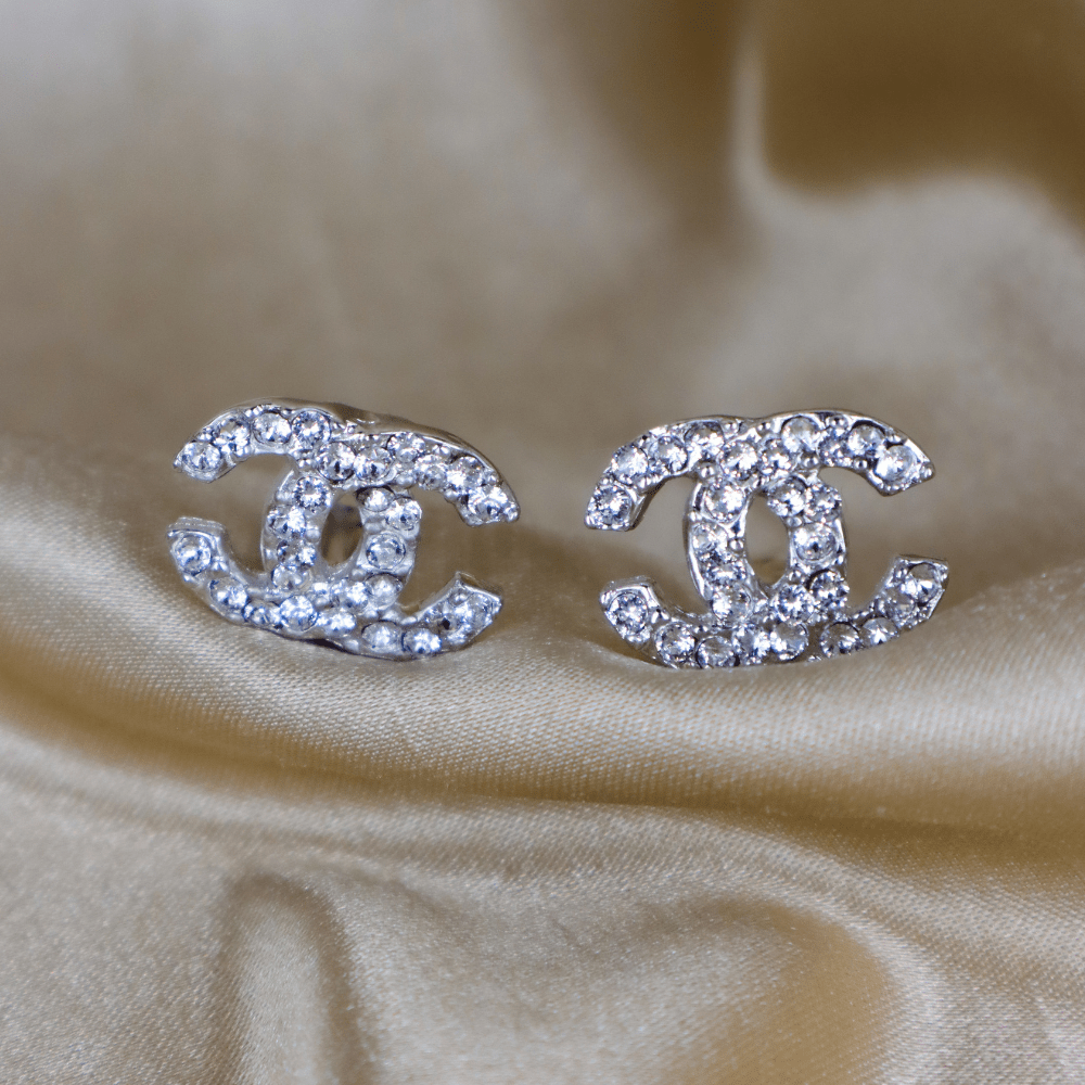 CHANEL 閃石耳夾 超美近未使用品 - Vintasy