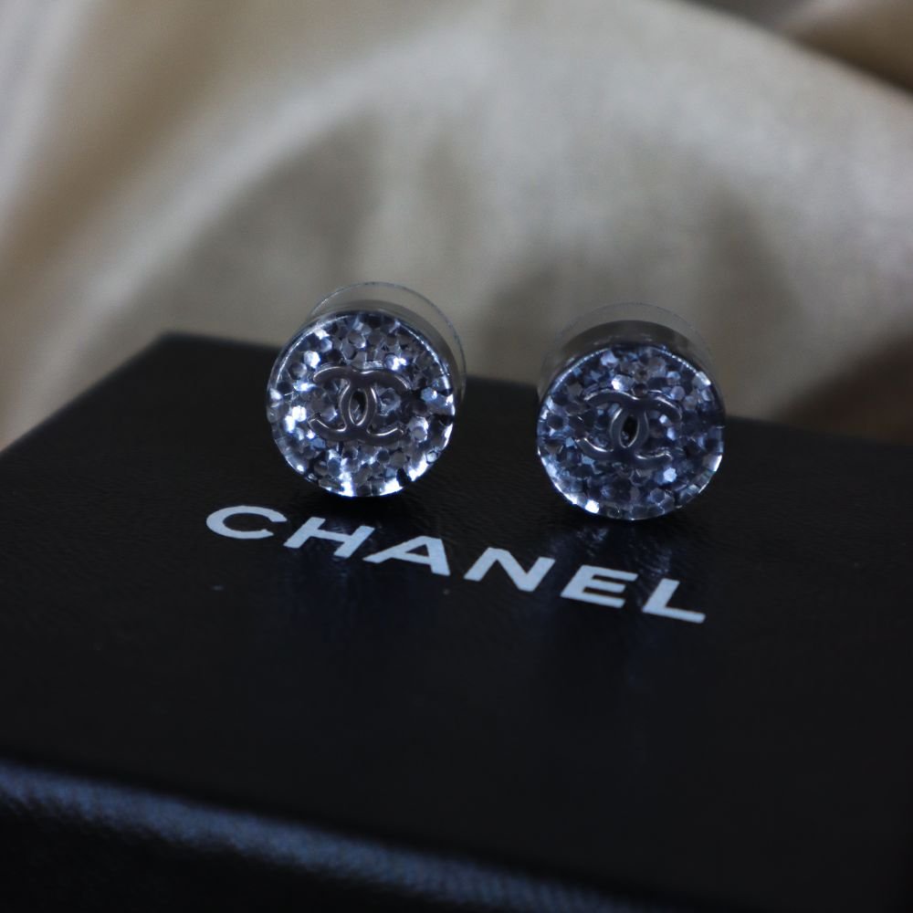 CHANEL 藍碎石耳針| 稀珍品 - Vintasy