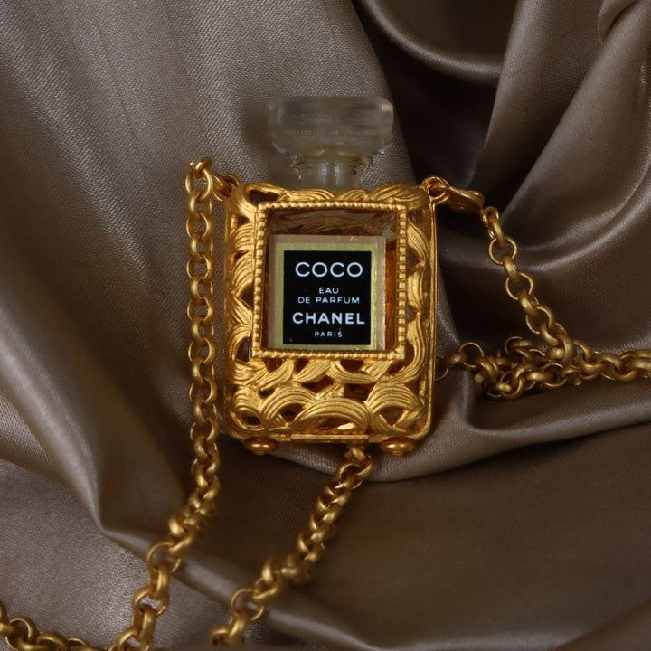 CHANEL 香水瓶項鏈 | 稀品金色珍品 - Vintasy